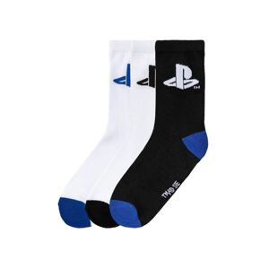 PLAYSTATION | XBOX Chlapčenské ponožky, 3 páry (27/30, Playstation/čierna/biela)