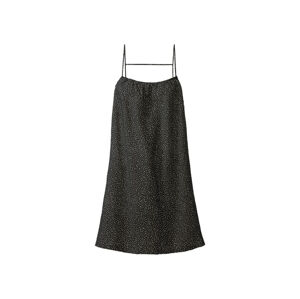 esmara® Dámske šaty so špagetovými ramienkami (L (44/46), čierna/bodkovaná)