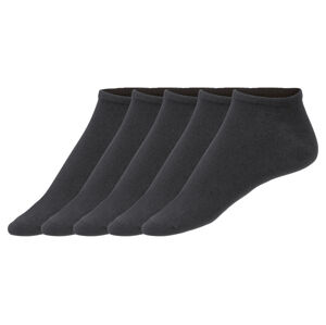 LIVERGY® Pánske ponožky, 5 párov (43/46, čierna)