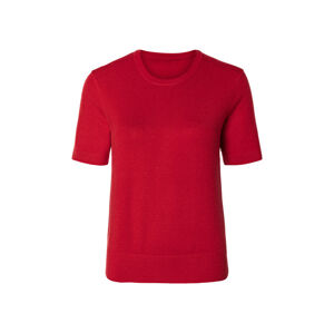 esmara® Dámsky pulóver s krátkym rukávom (M (40/42), červená)