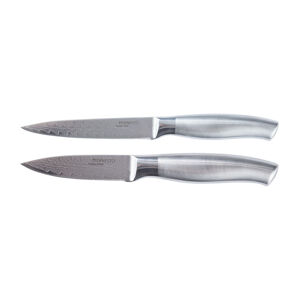 ERNESTO Kuchynský nôž/Nôž na zeleninu z damascénskej ocele (nože na zeleninu s rukoväťou z ušľachtilej ocele)