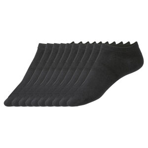 LIVERGY® Pánske ponožky, 10 párov (43/46, čierna)