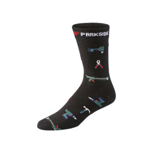 PARKSIDE® Pánske ponožky (43/46, čierna/náradie)