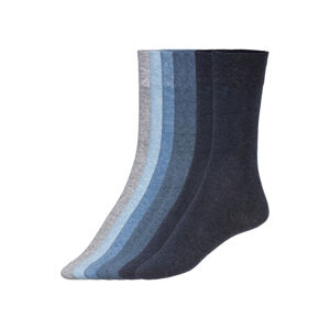 LIVERGY® Pánske ponožky, 7 párov (39/42, modrá/sivá/navy modrá)