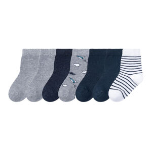 lupilu® Chlapčenské ponožky, 7 párov (27/30, sivá/biela/navy modrá)