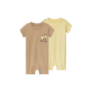 lupilu® Pyžamo pre bábätká BIO, 2 kusy (86/92, béžová/žltá)