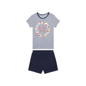 lupilu® Dievčenské krátke pyžamo (98/104, navy modrá/krúžok)
