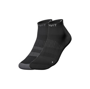 CRIVIT Dámske bežecké ponožky, 2 páry (41/42, sivá/čierna)