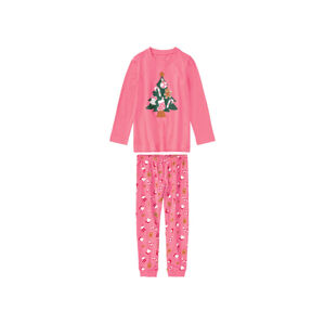 lupilu® Dievčenské pyžamo s vianočným motívom (110/116, ružová)