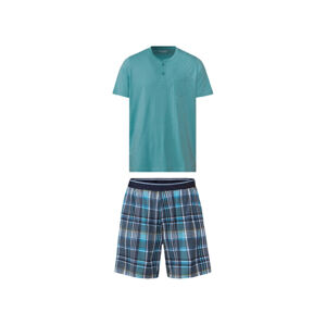 LIVERGY® Pánske krátke pyžamo (S (44/46), káro/zelená)