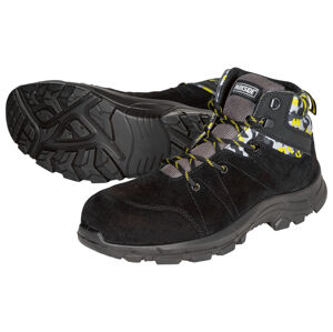PARKSIDE® Pánska kožená bezpečnostná obuv S3 (43, čierna/žltá)