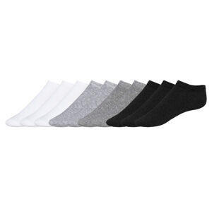 esmara® Dámske ponožky, 10 párov (35/38, biela/čierna/sivá)