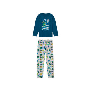LEGO Chlapčenské pyžamo s dlhým rukávom (110/116, Ninjago, modrá/sivá)