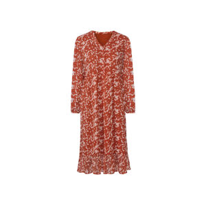 esmara® Dámske šifónové šaty (42, vzor/oranžová)