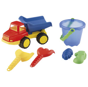 Playtive Súprava hračiek do piesku (plážová súprava s autom a modrým vedierkom)