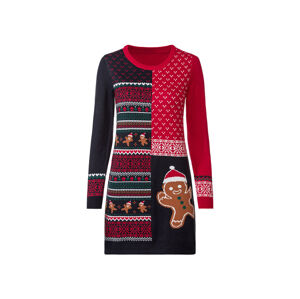 esmara® Dámske vianočné pletené šaty (L (44/46), perníček)