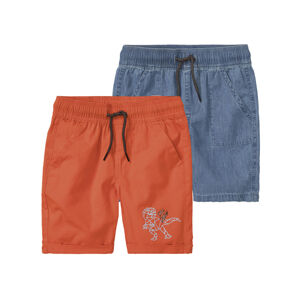 lupilu® Chlapčenské šortky, 2 kusy (110/116, modrá/oranžová)
