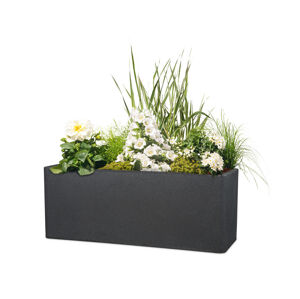 Scheurich Dlhý kvetináč Cube Box (60 cm, žula/čierna)