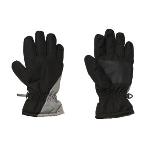 CRIVIT Dievčenské/chlapčenské lyžiarske rukavice (7 (12 – 14 rokov), čierna/sivá)