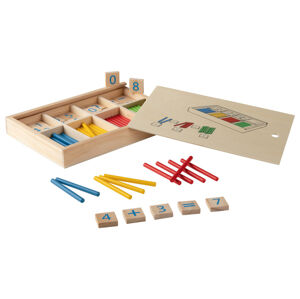 Playtive Drevená motorická Montessori hra (paličky s číslami)