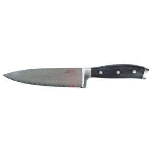 ERNESTO Kuchynský nôž/Nôž na zeleninu z damascénskej ocele (kuchynský nôž s nitovanou rukoväťou)