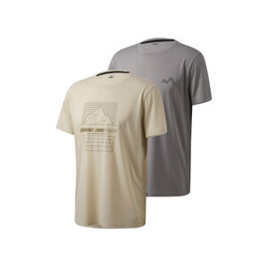 CRIVIT Pánske funkčné tričko, 2 kusy (M (48/50), sivá/béžová)