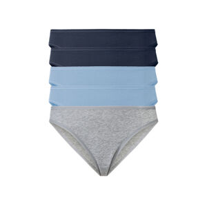 esmara® Dámske nohavičky, 5 kusov (XS (32/34), sivá/námornícka modrá/modrá)