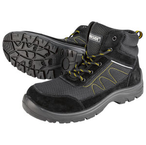 PARKSIDE Pánska kožená bezpečnostná obuv S1  (41, čierna/žltá)