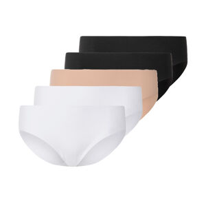 esmara® Dámske nohavičky, 5 kusov (L (44/46), čierna/béžová/biela)