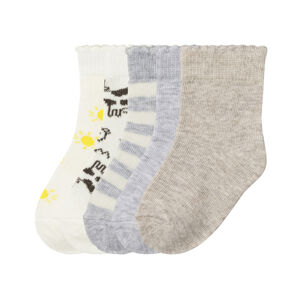 lupilu® Detské ponožky pre bábätká, 5 párov (15/18, biela/sivá/béžová)