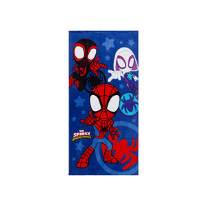 Detská plážová osuška, 75 x 150 cm (Spiderman a kamaráti)