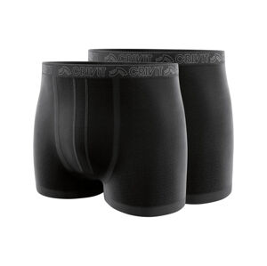 CRIVIT Pánske bezšvové boxerky, 2 kusy (L, čierna)