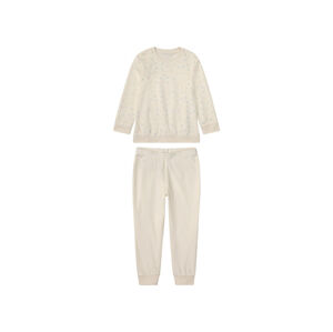 lupilu® Dievčenské pyžamo s dlhým rukávom (98/104, biela/vzor)