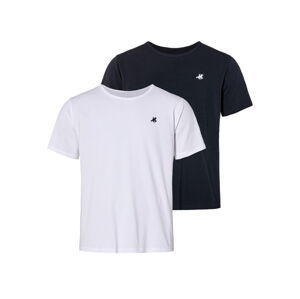 LIVERGY® Pánske spodné tričko, 2 kusy (XXL, biela/navy modrá)