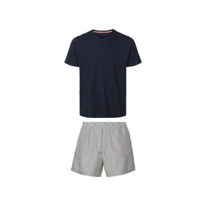 LIVERGY® Pánske krátke pyžamo (XXL (60/62), navy modrá/biela)