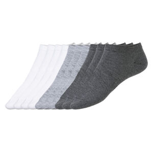 LIVERGY® Pánske ponožky, 10 párov (43/46, sivá/biela)