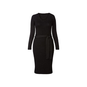 esmara® Dámske úpletové šaty (XS (32/34), čierna)