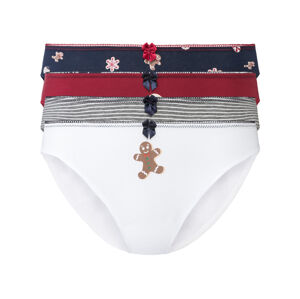 Happy Shorts Dámske vianočné nohavičky v darčekovom balení, 4 kusy (S, biela/navy modrá/bordová)