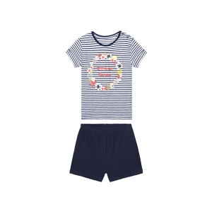 lupilu® Dievčenské krátke pyžamo (86/92, navy modrá/krúžok)
