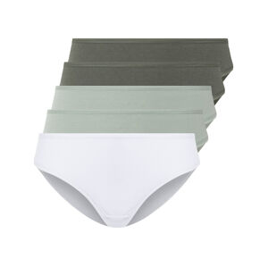 esmara® Dámske nohavičky, 5 kusov (L (44/46), biela/zelená/mentolová)