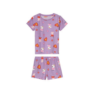 Dievčenské krátke pyžamo Prasiatko Peppa (86/92, fialová)