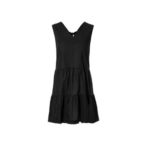 esmara® Dámske ľanové šaty (46, čierna)
