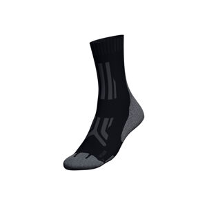 Rocktrail Pánske funkčné turistické ponožky (45/46, čierna/sivá)