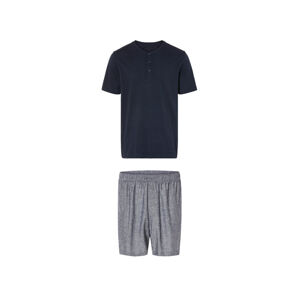 LIVERGY® Pánske pyžamo (XL (56/58), navy modrá/sivá)
