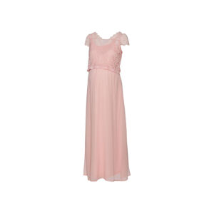 ESMARA® Dámske tehotenské šaty s elegantnou čipkou (L (44/46), bledoružová)