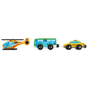 Playtive Drevené vozidlá, 3-dielna súprava (transportné vozidlá)
