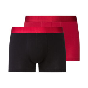LIVERGY® Pánske boxerky, 2 kusy (M, čierna/červená)