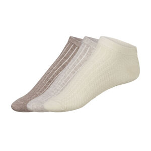 esmara® Dámske členkové ponožky, 3 páry (39/42, béžová/hnedá)