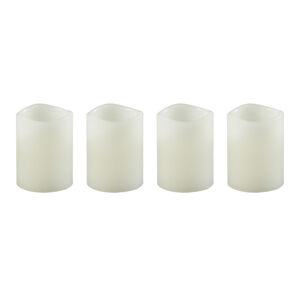 LIVARNO home LED sviečky z prírodného vosku, 2 kusy/4 kusy (biela, 4 kusy)