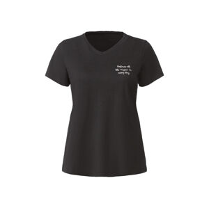 esmara® Dámske bavlnené tričko (M (40/42), čierna)